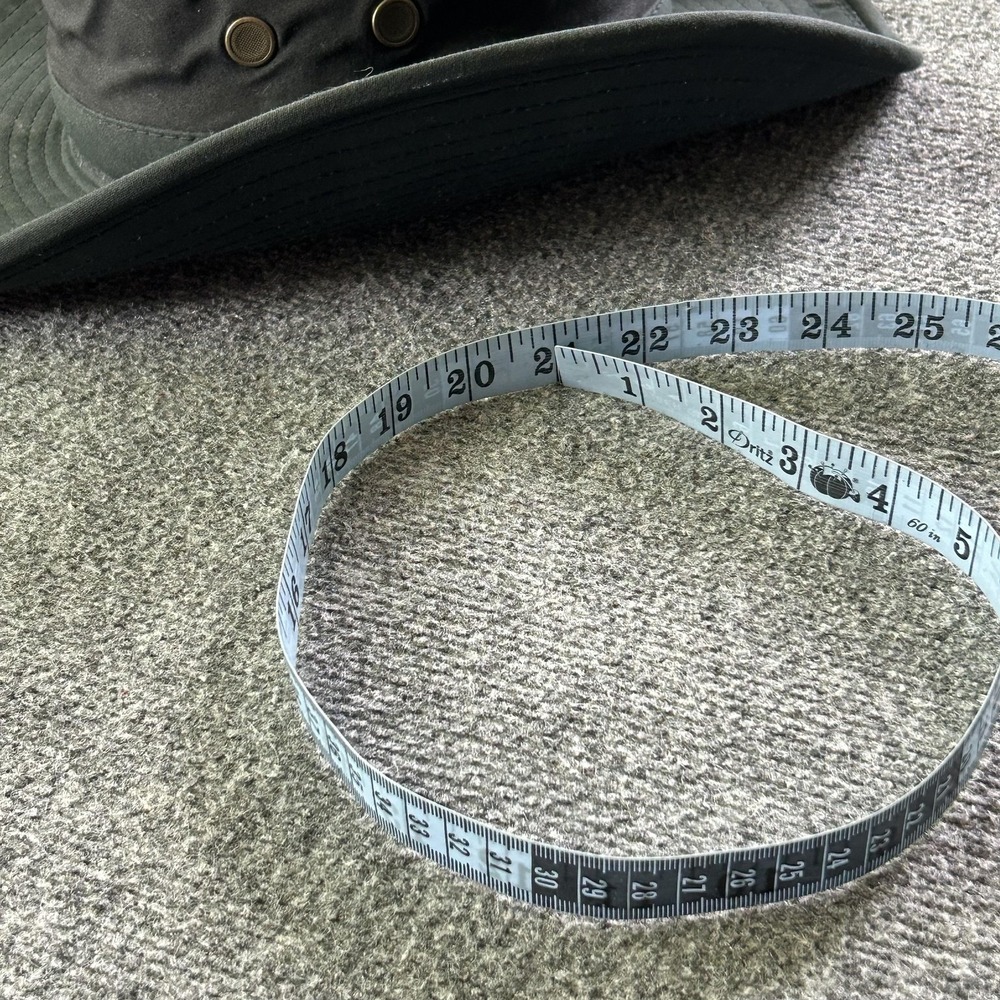Boonie Hat‎ Mens Medium Black Wide Brim Adjustable Chin Strap Outdoor USA Made - Picture 11 of 11